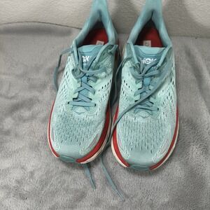Hoka One One Clifton 8 Shoes Womens Size 10 B Blue Running Sneakers 1119394 AEBL